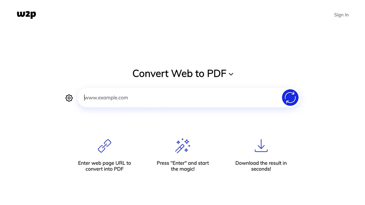 Web 2 PDF convert